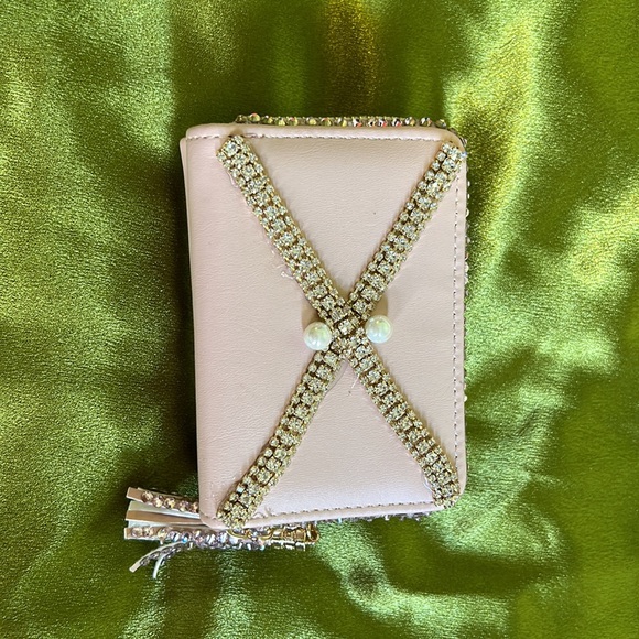 Pink, Paris, wallet with pearls - Picture 4 of 4